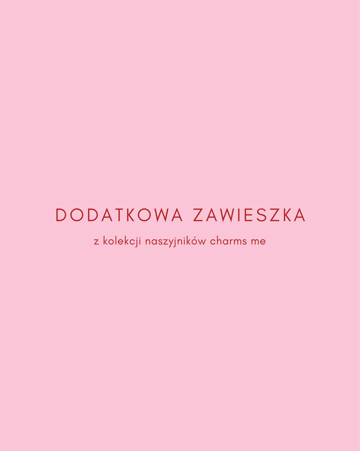 dodatkowa zawieszka do naszyjnika charms me
