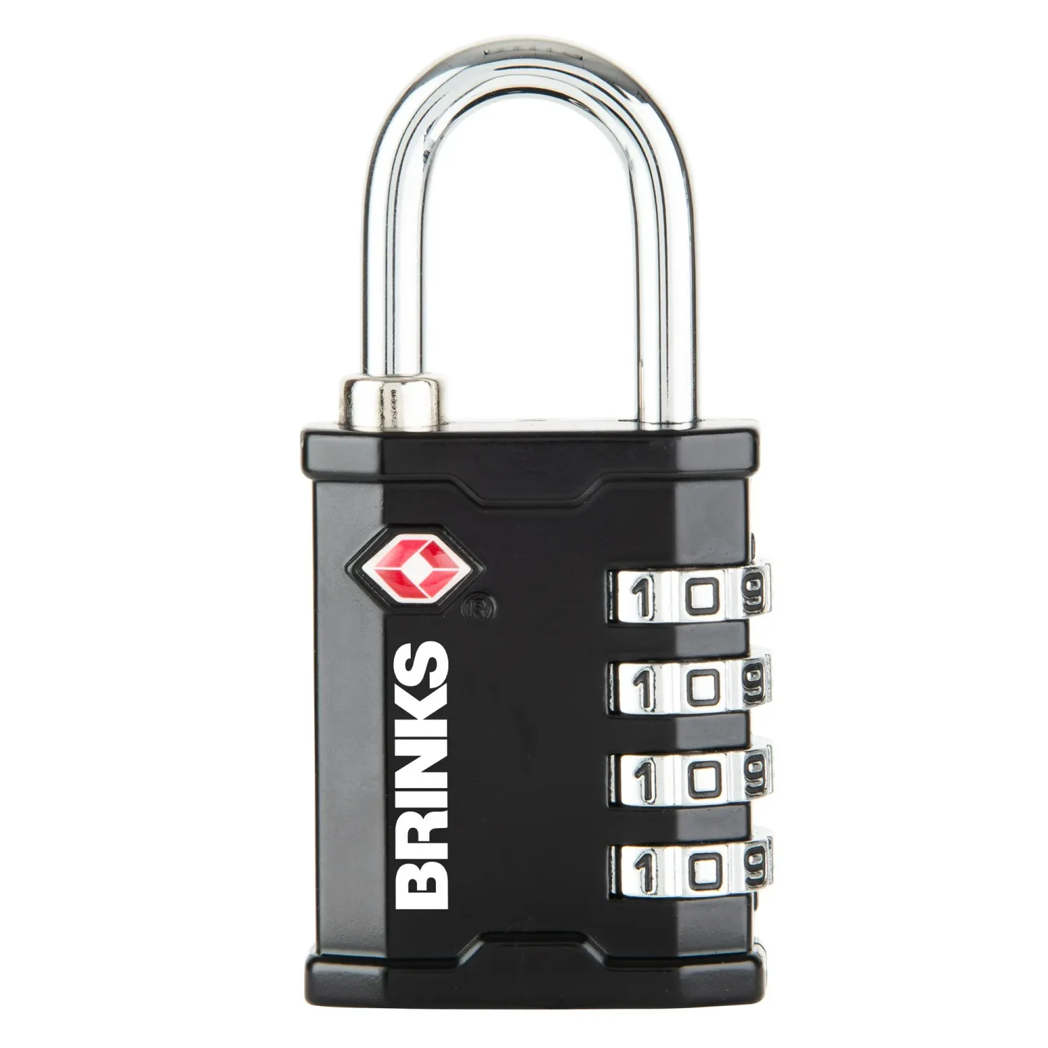 Brinks 40mm Heavy Duty Zinc Die-Cast Resettable TSA Luggage Padlock with 1in Shackle