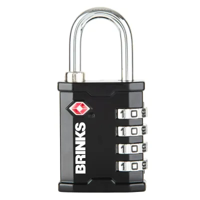 Brinks 40mm Heavy Duty Zinc Die-Cast Resettable TSA Luggage Padlock with 1in Shackle