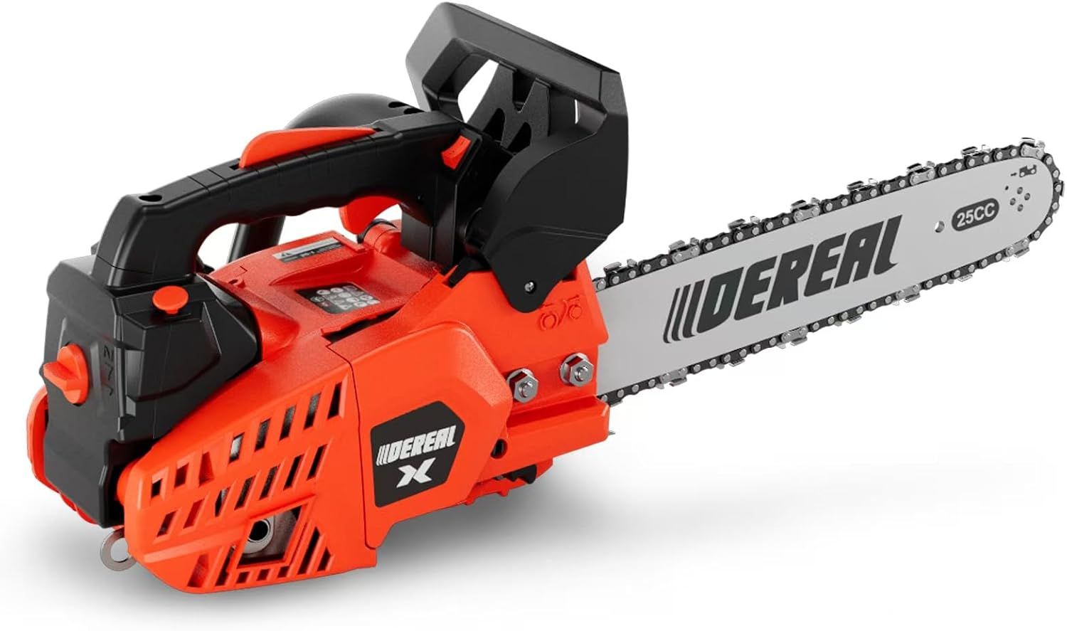 12 Inch Gas Chainsaw, 25.4CC 2-Stroke Top Handle Gas Powered Chainsaw