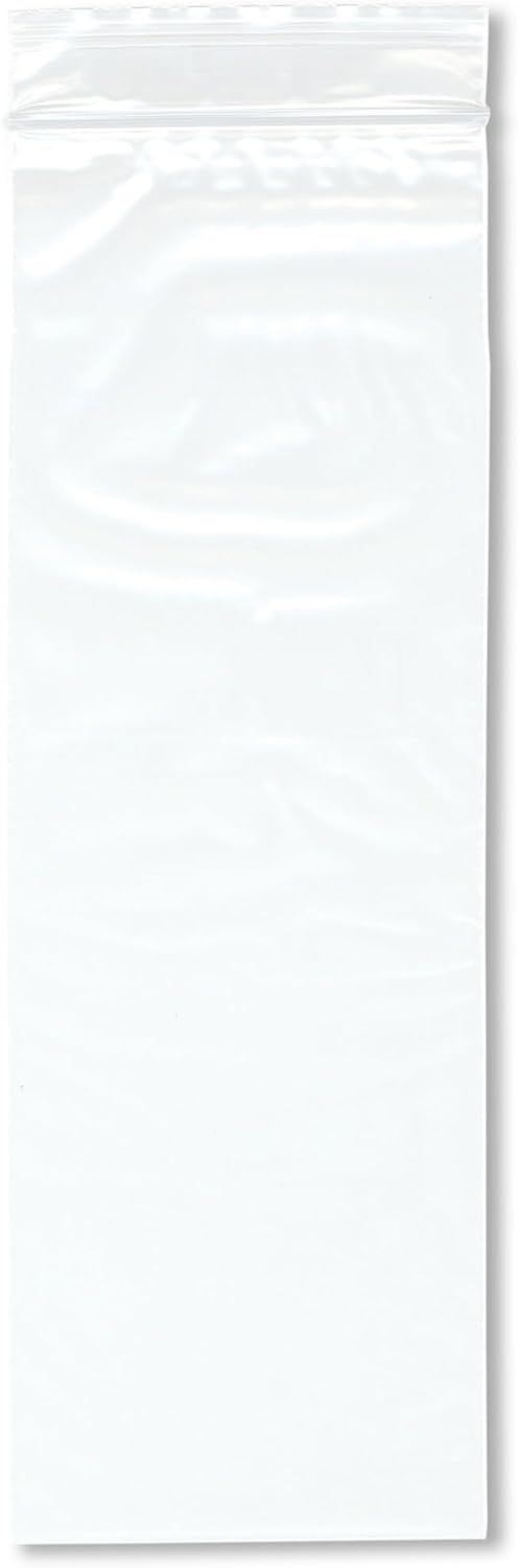 Plymor 3&quot; x 9&quot; (Case of 1,000), 2 Mil Zipper Reclosable Plastic Bags