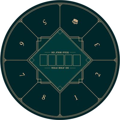 nuveti 31 inch Round Poker Mat for Texas Holdem