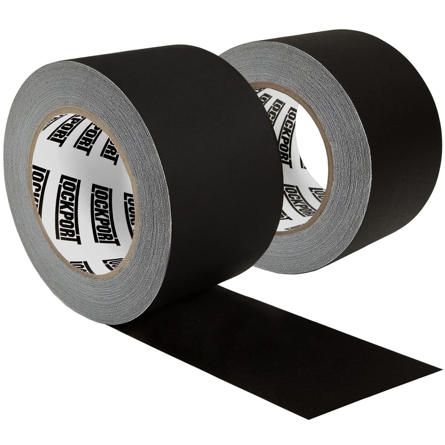 Black Gaffers Tape 3 inch x 30 Yards - 2 Pack Pro Black Gaff Tape