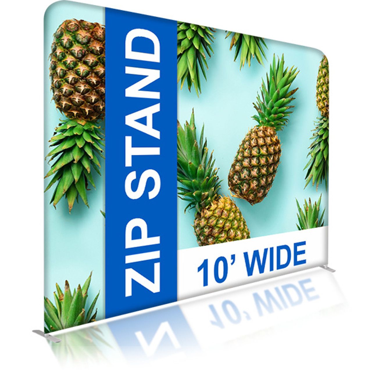 10&#39; Wide Straight Stretch Fabric Zip Stand