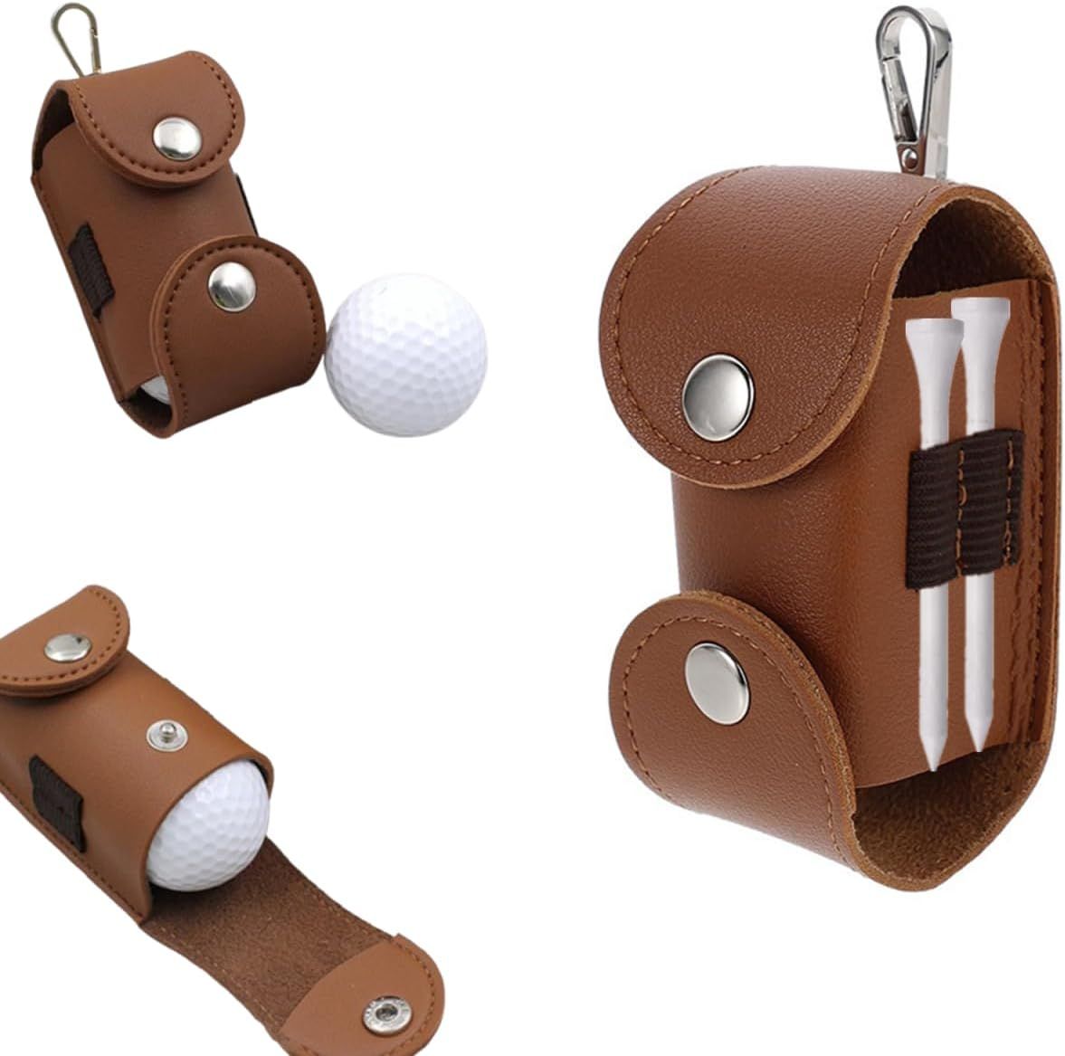 Leather Golf Ball Pouch