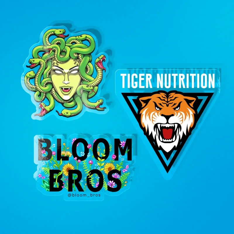 6.11 x 2 Clear Die Cut Stickers