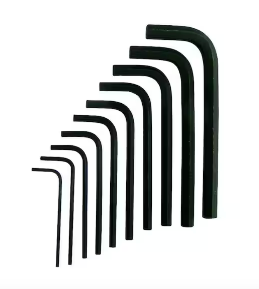 Short Arm Hex Key Set, Metric (10-Piece)
