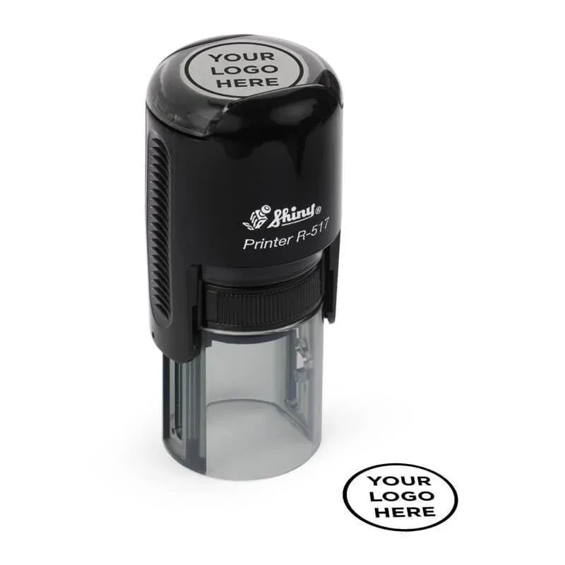 Mini Round Logo Rubber Stamp 1/2"