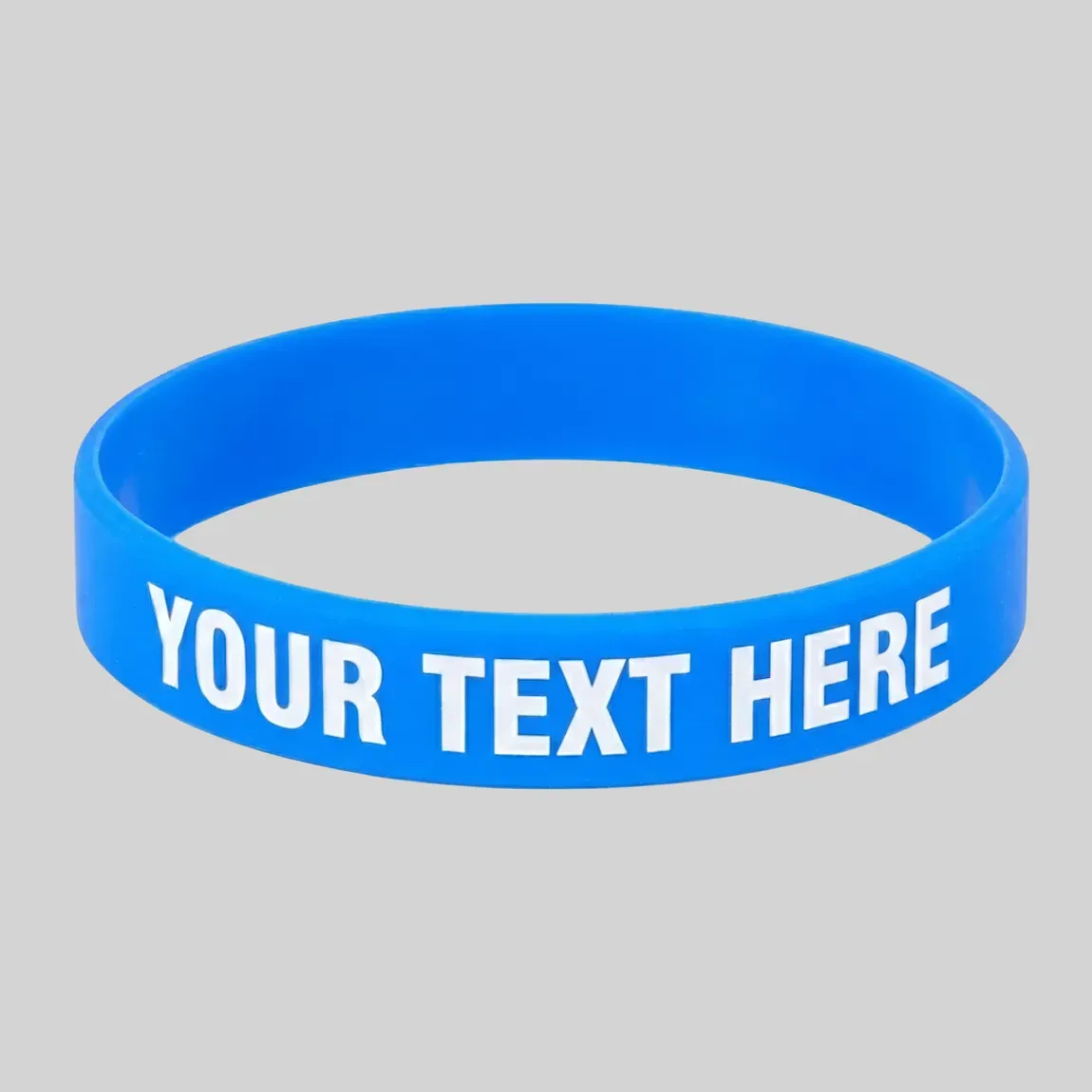 Custom Debossed Color Filled Wristbands 1/2"