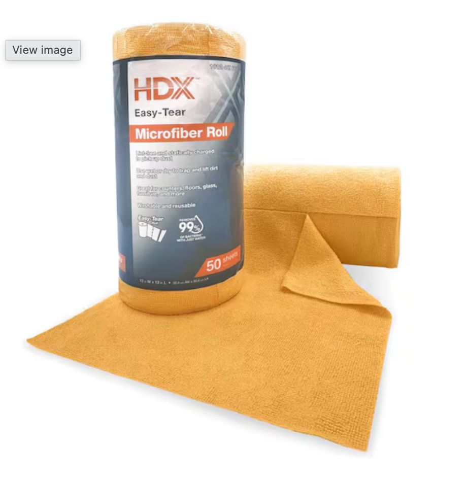 Easy-Tear 12 in. x 12 in. Microfiber Cloth Roll (50 count)