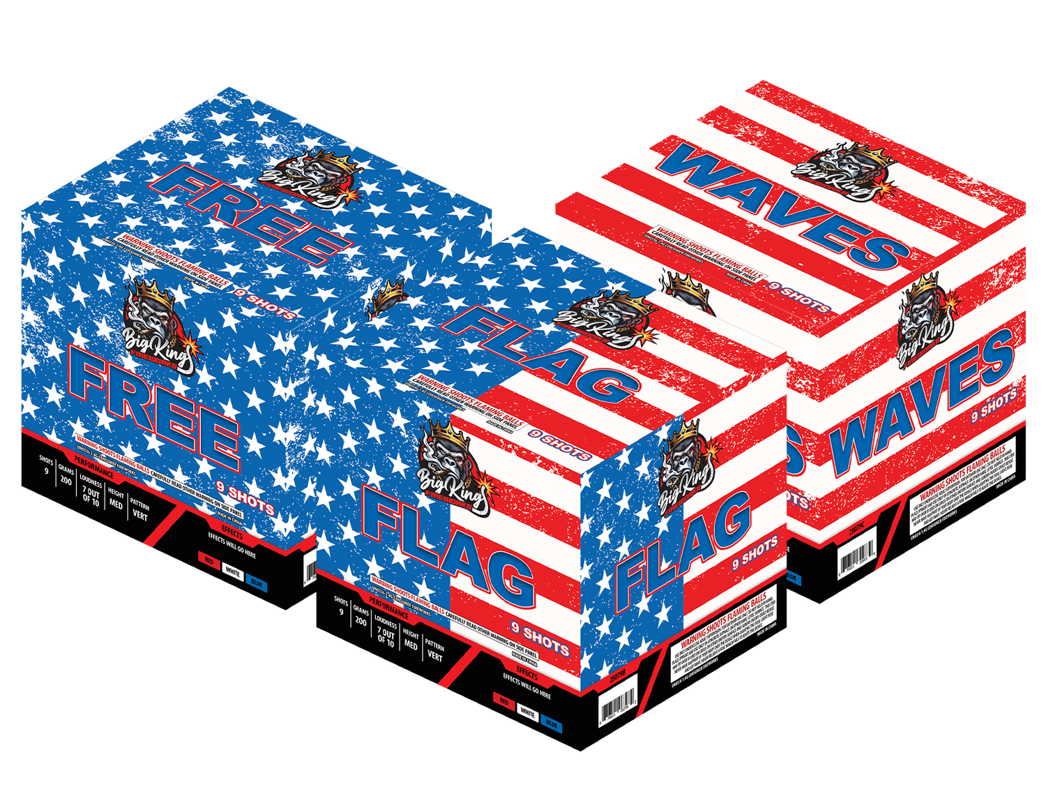 FREE, FLAG, WAVES