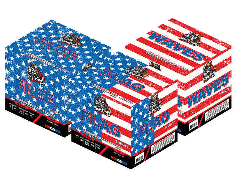 FREE, FLAG, WAVES