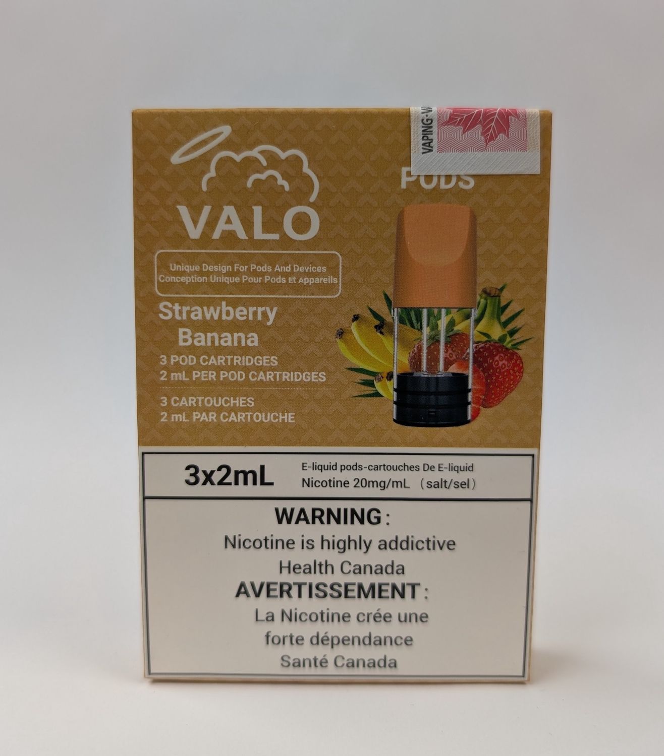 VALO PODS, Flavor: Strawberry Banana, MG: 0