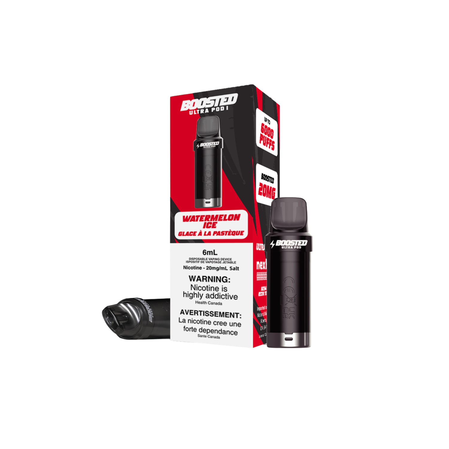 Boosted Ultra Series 1 Pods 6ml, Flavor: Watermelon Ice