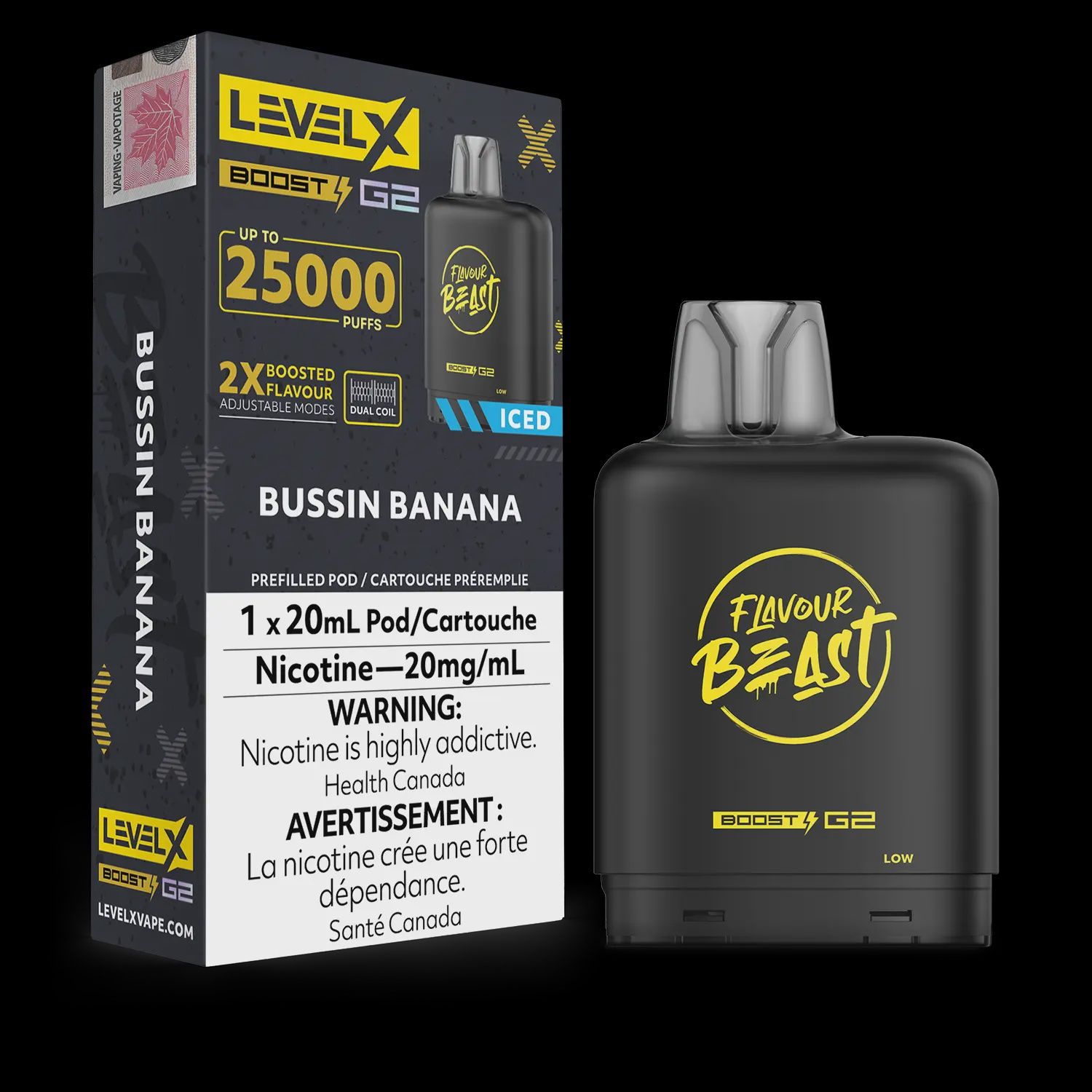 LEVEL X BOOST POD, Flavor: Bussin Banana