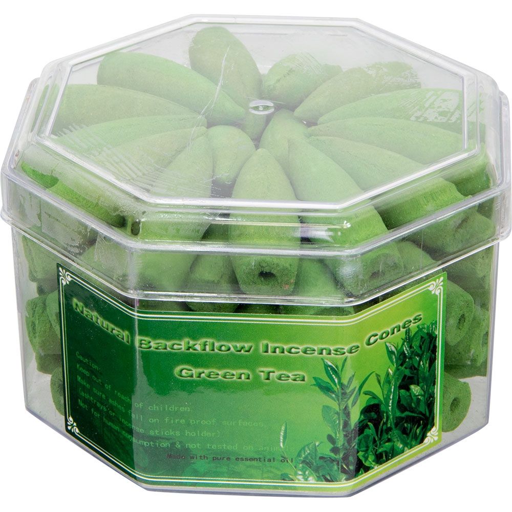 Natural Backflow Incense Cones Green Tea
