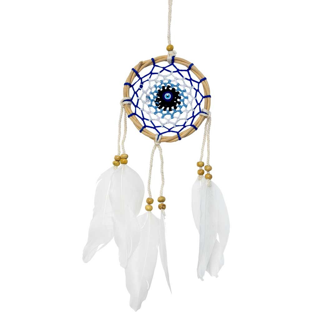 3&quot; Small Twist Wreath W/ Evil Eye Dreamcatcher