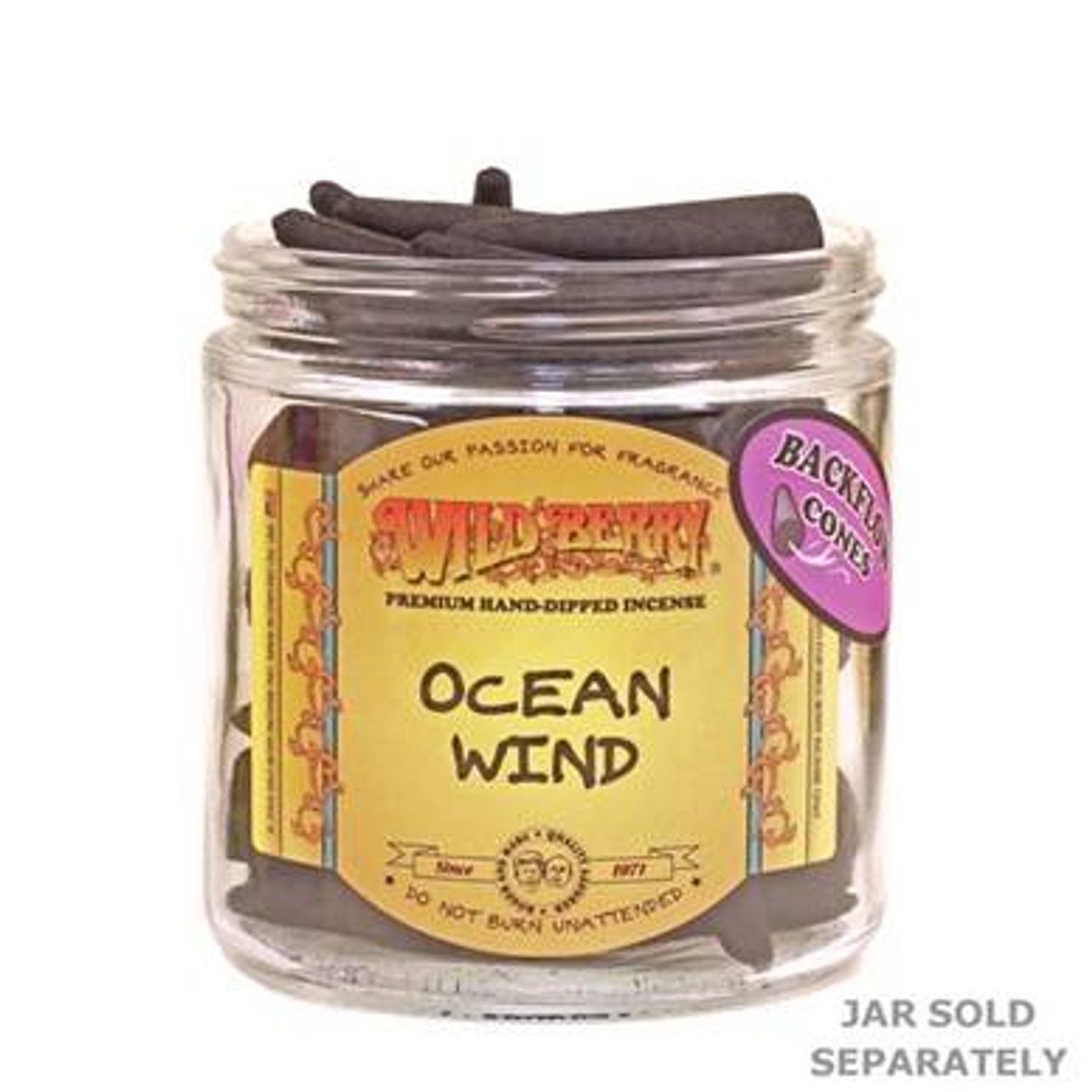 Wild Berry Ocean Wind Backflow Incense 25pk