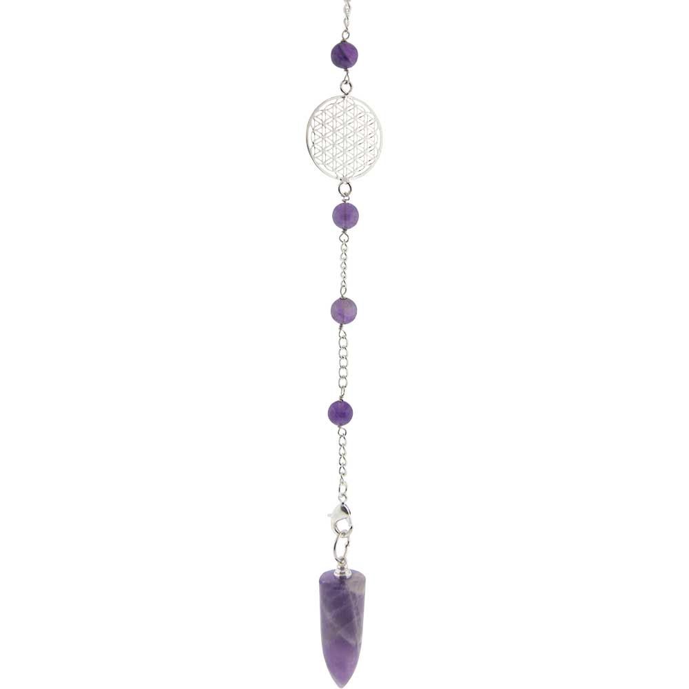 Amethyst Flower Of Life Pendulum