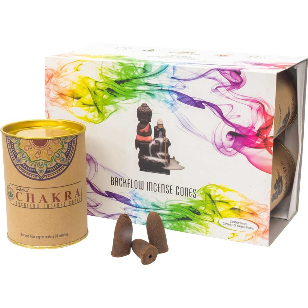 Goloka Chakras Backflow Incense Cones