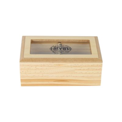 Ryot 4X7 Natural/Walnut Glass Top Sifter Box