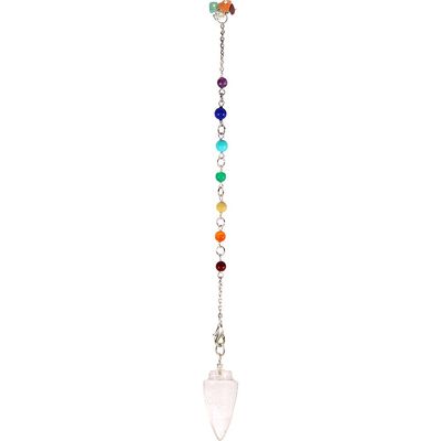 Chakra/Clear Quartz Pendulum