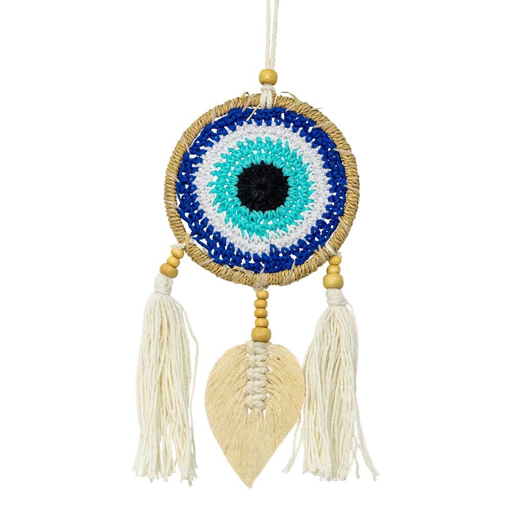3.5&quot; Twin Wrapped Evil Eye Dreamcatcher