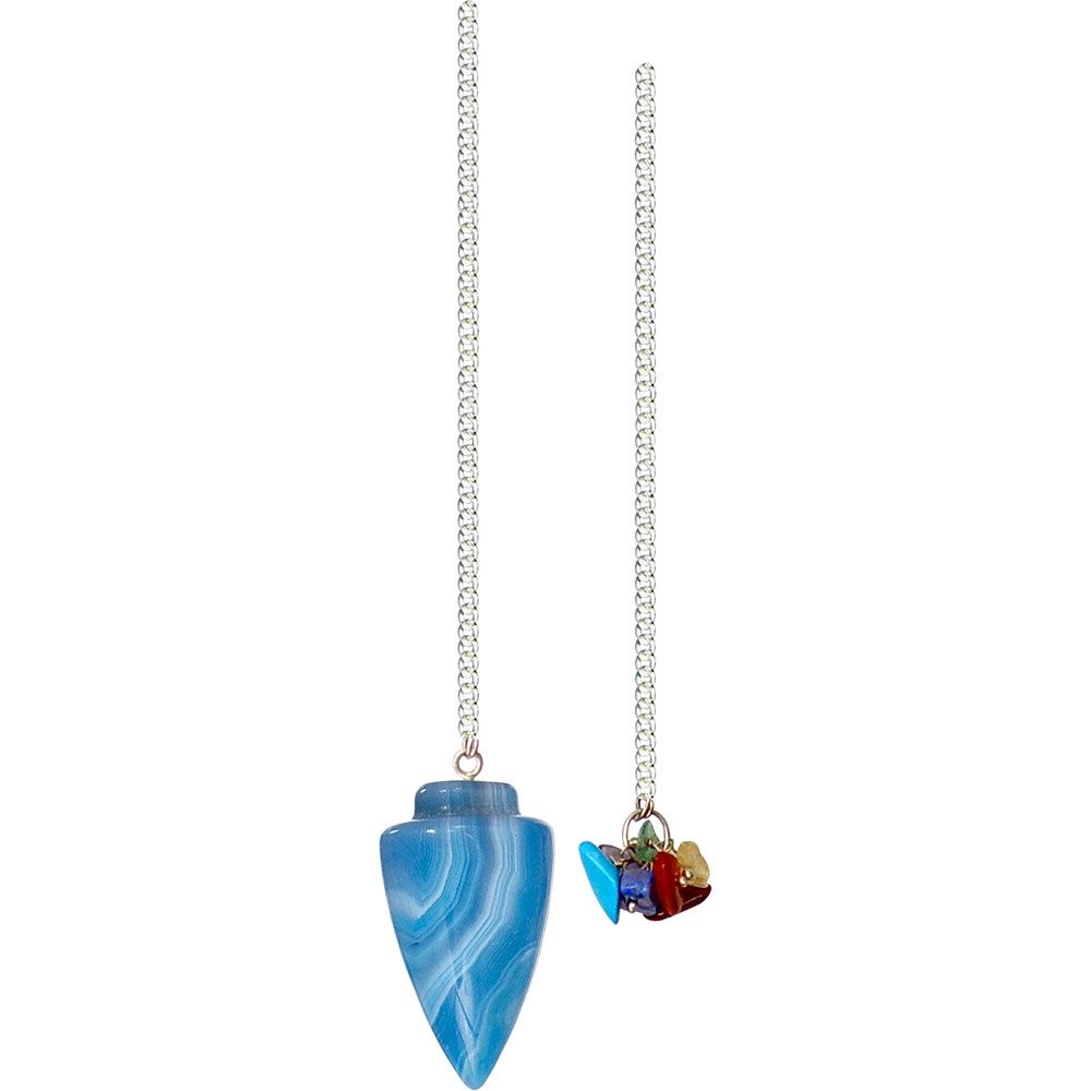 Blue Onyx Gemstone Pendulum