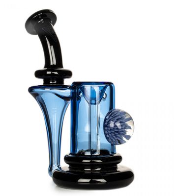 Red Eye Glass 6&quot; Thorp Sherlock Recycler Bubbler