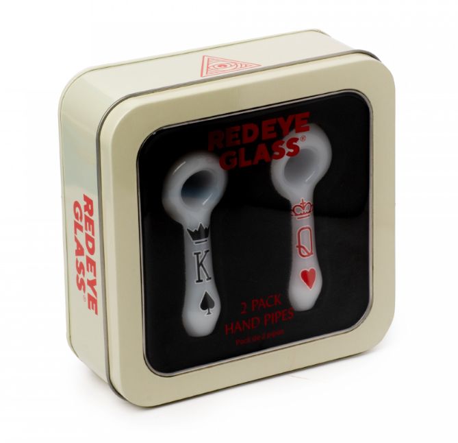 King &amp; Queen Spoon Handpipes W/Collectible Tin