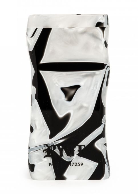 Large Black &amp; White Acrylic Dugout W/Matching Bat