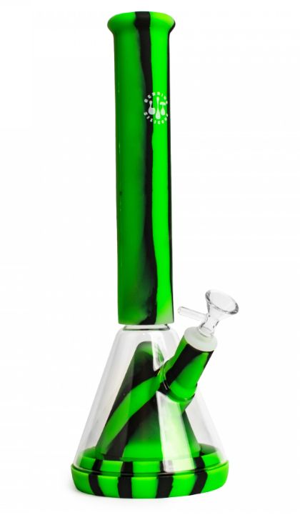 LIT Silicone 14&quot; Beaker Perc Tube W/Glass Chamber