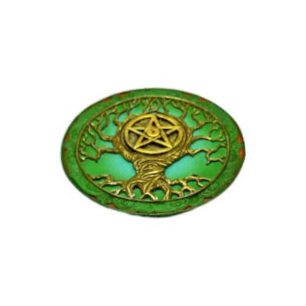 Round Tree Of Life Incense Burner