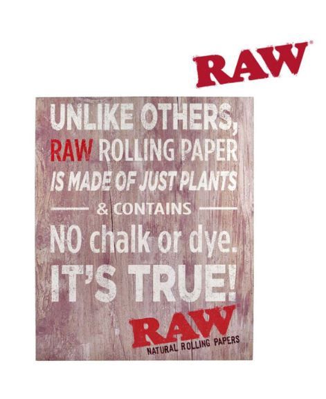 RAW No Chalk Wood Sign