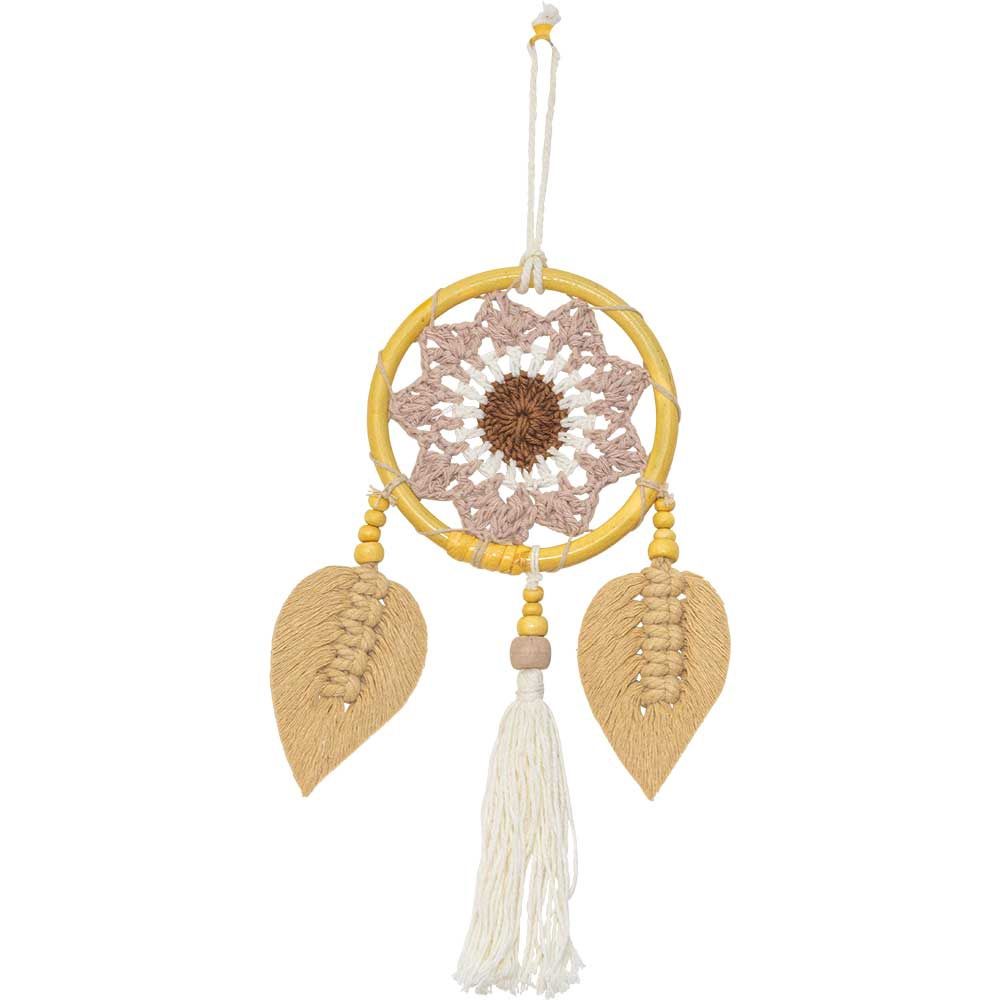 3.5&quot; Boho Woven Lotus W/ Leaves