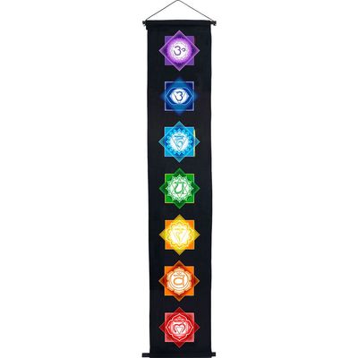 Chakra Banner Black 12 x 60