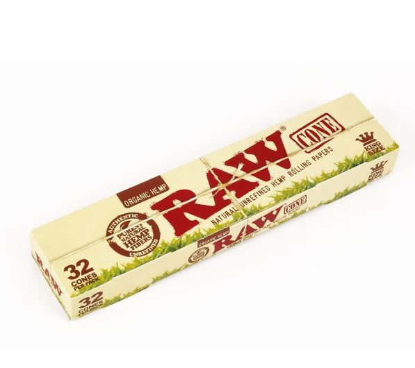 RAW Organic King Size Pre-Rolled Cones 32 pack