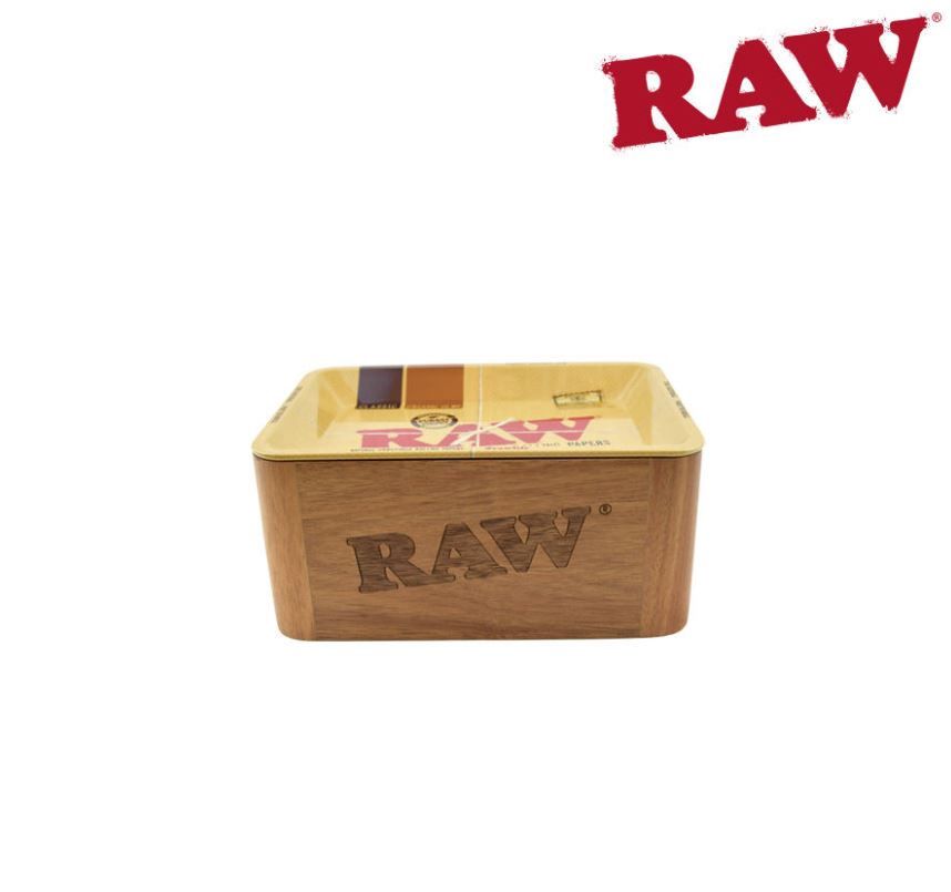 RAW Acacia Wood Mini Cachebox W/ Tray
