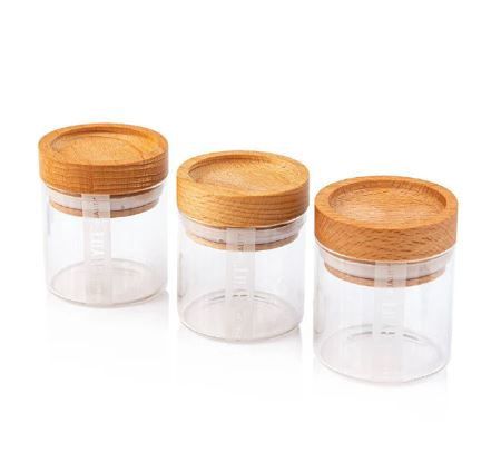 RYOT Jar Box W/ 3 Jars &amp; Beech Tray Lid