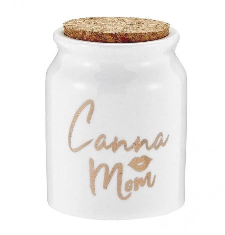 Canna Mom Ceramic Stash Jar