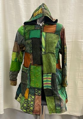 TH Long Fleece Patchwork Zipper Jacket