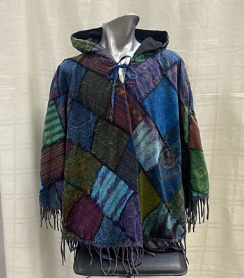 TH Patchwork Poncho W/Hood