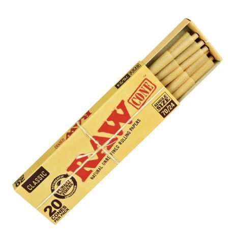 RAW Classic 70/24 Pre-Rolled Cones 20pk