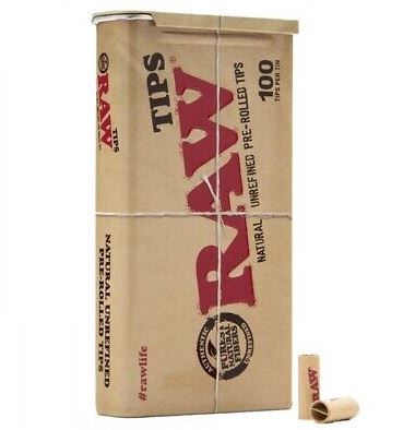 RAW Metal Tin W/ 100 Pre Rolled Tips