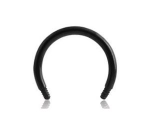 16g Black Steel Circular Barbell