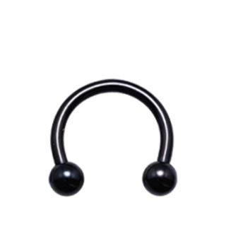 16g Black Steel Circular Barbell