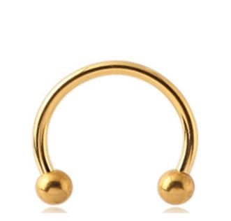 16g Gold Plated Circular Barbell