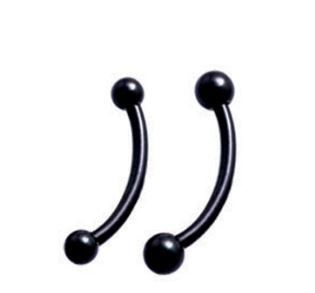 16g Black Steel Curved Barbell