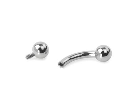16g Steel Internally Threaded Curved Barbell