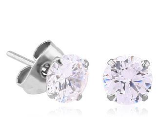 Round Steel Earrings Pair